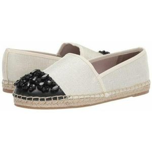 Linen Loretta Embellished Espadrilles